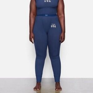SKIMS Soft Lounge Rib Leggings Team USA Navy XL
